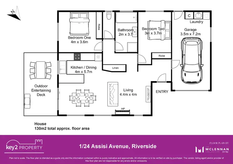 Floorplan of Homely unit listing, 1/24 Assisi Avenue, Riverside TAS 7250