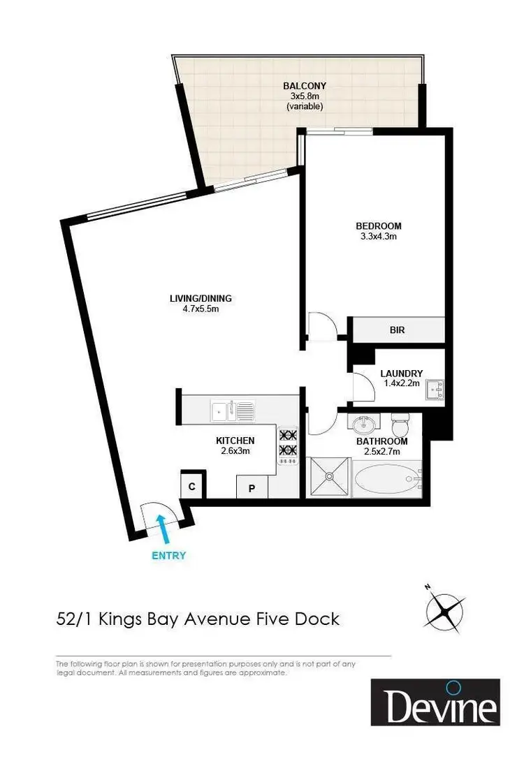 Floorplan of Homely apartment listing, 52/1 Kings Bay Avenue, Five Dock NSW 2046