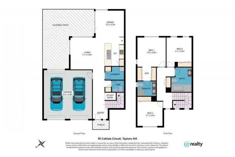 Floorplan of Homely townhouse listing, 35 Callista Circuit, Taylors Hill VIC 3037