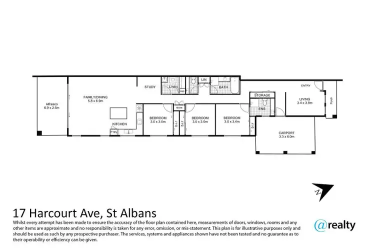 Floorplan of Homely house listing, 17 Harcourt Avenue, St Albans VIC 3021