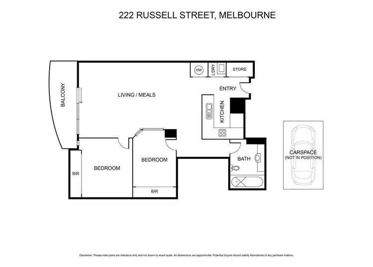 Floorplan of Homely apartment listing, 2205/222 Russell St, Melbourne VIC 3000