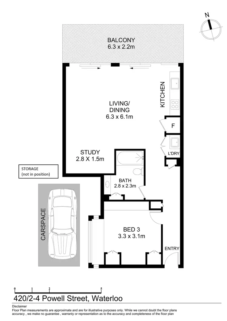 Floorplan of Homely apartment listing, 420/2-4 Powell Street, Waterloo NSW 2017