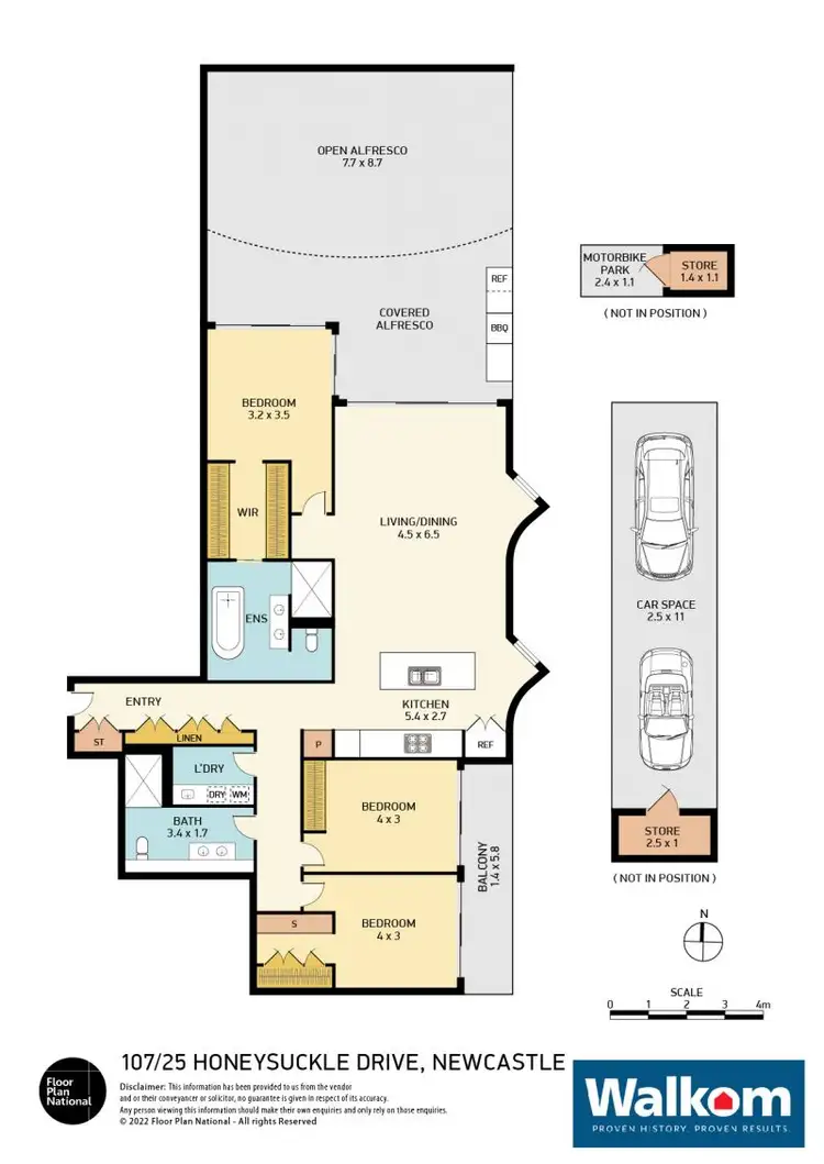 Floorplan of Homely apartment listing, 107/25 Honeysuckle Drive, Newcastle NSW 2300
