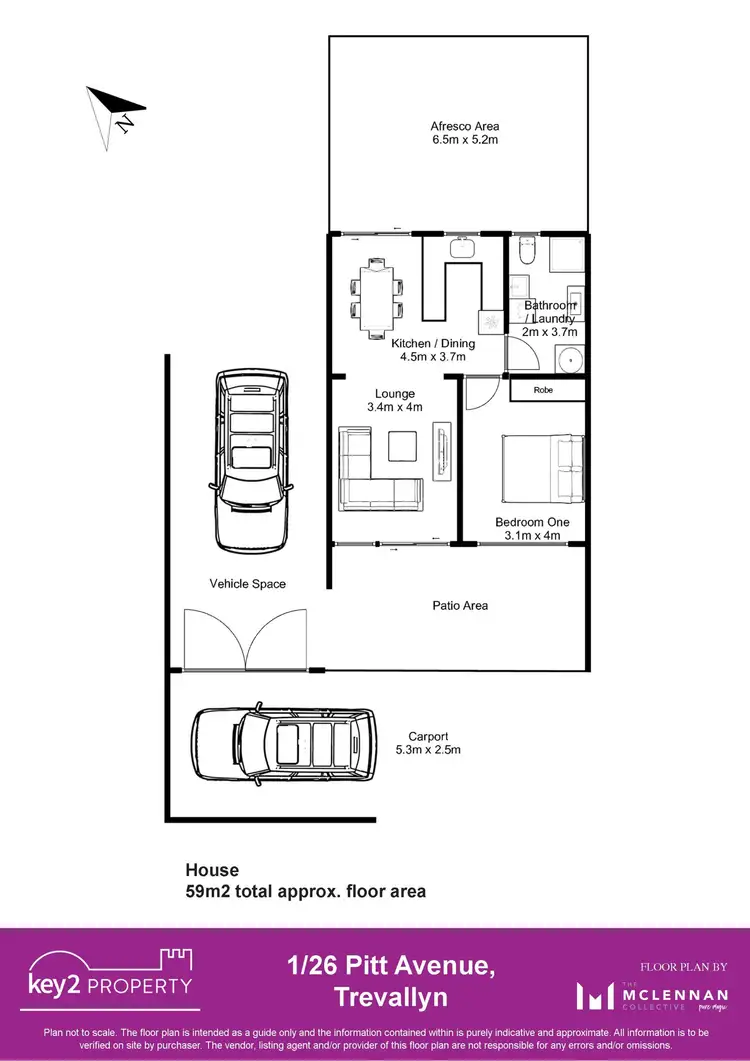 Floorplan of Homely unit listing, 1/26 Pitt Avenue, Trevallyn TAS 7250