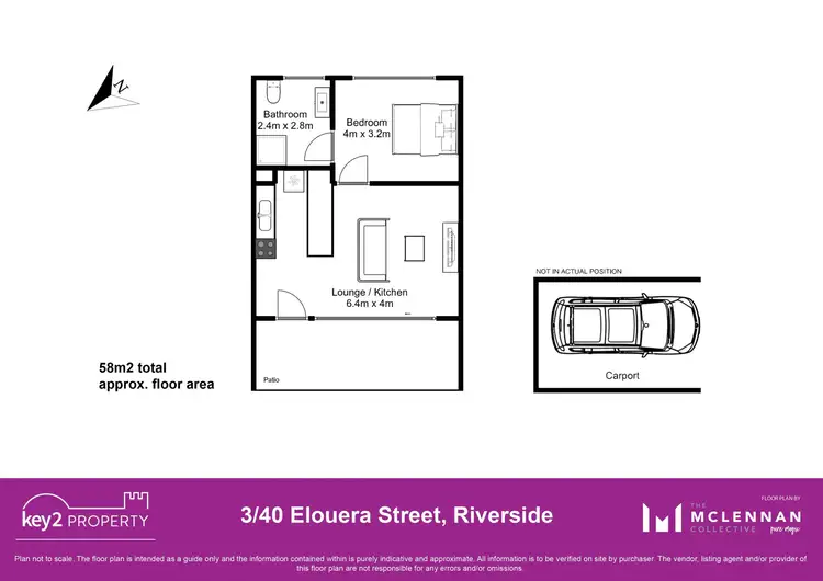 Floorplan of Homely unit listing, 3/40 Elouera Street, Trevallyn TAS 7250