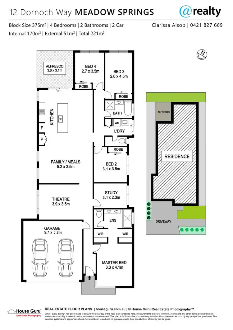 Floorplan of Homely house listing, 12 Dornoch Way, Meadow Springs WA 6210