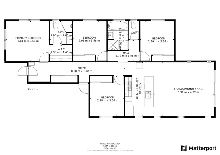 Floorplan of Homely house listing, 36 Knightsbridge Drive, Chuwar QLD 4306