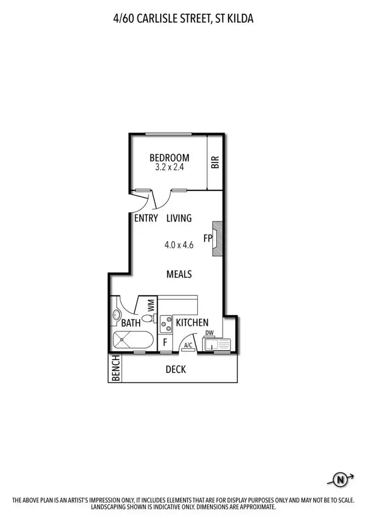 Floorplan of Homely apartment listing, 4/60 Carlisle Street, St Kilda VIC 3182