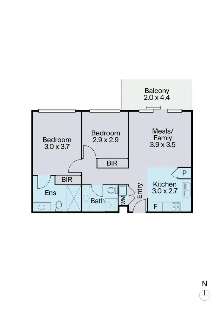 Floorplan of Homely apartment listing, 210/436 Stud Road, Wantirna South VIC 3152