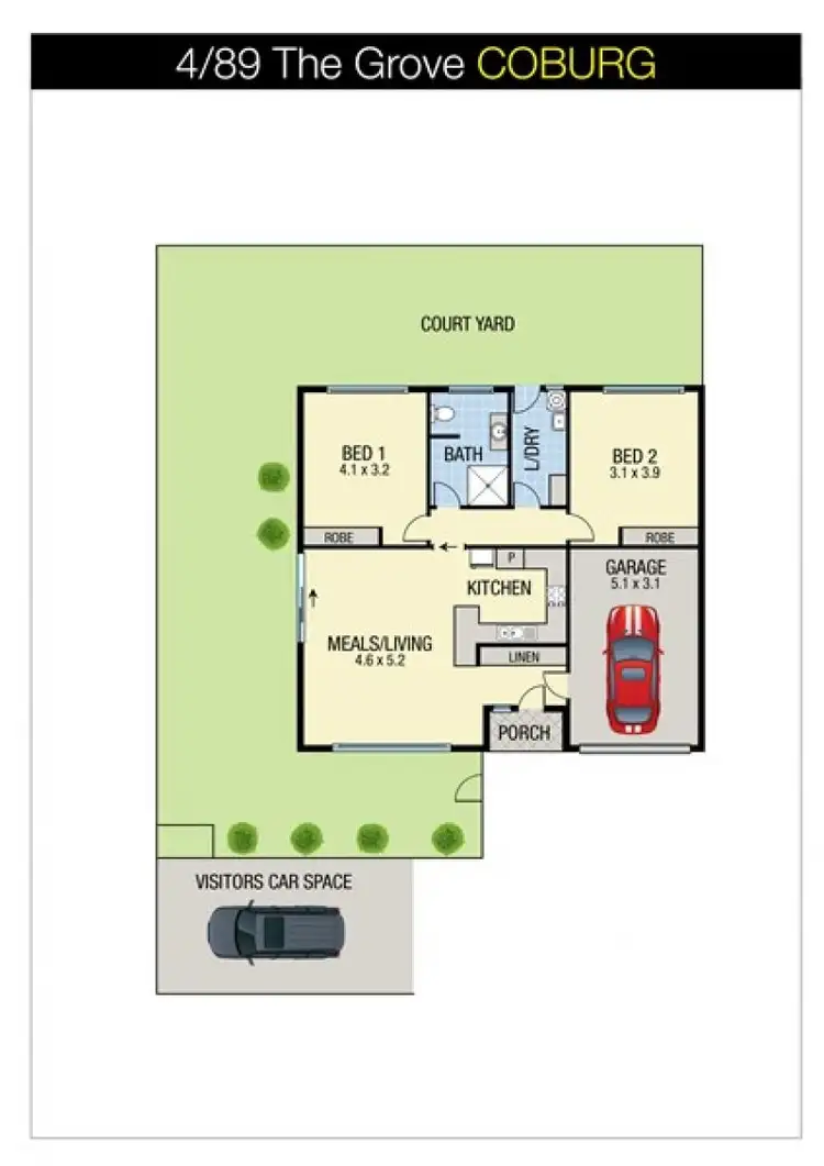 Floorplan of Homely villa listing, 4/89 THE GROVE, Coburg VIC 3058