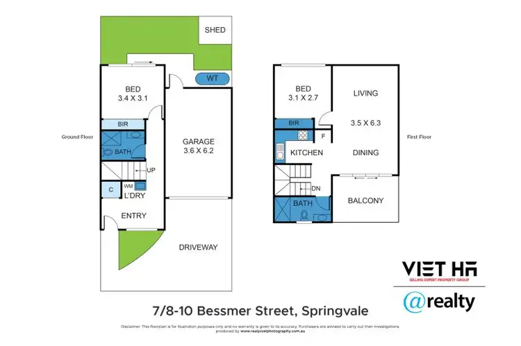 Floorplan of Homely townhouse listing, 7/8-10 Bessemer Street, Springvale VIC 3171