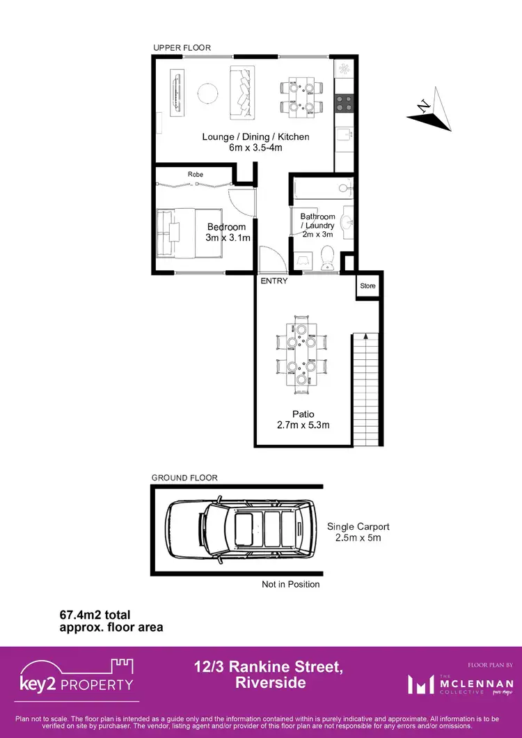 Floorplan of Homely unit listing, 12/3 Rankine Street, Riverside TAS 7250
