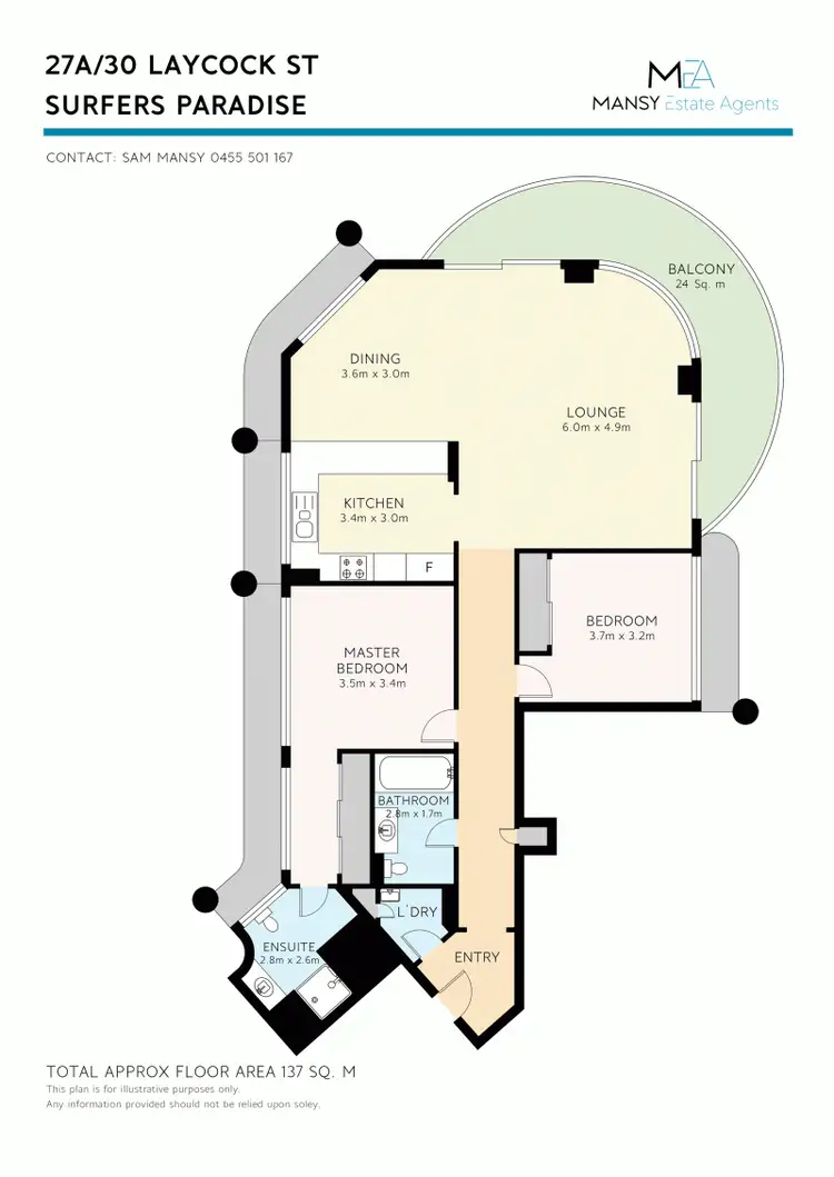 Floorplan of Homely apartment listing, 27a/30 Laycock Street, Surfers Paradise QLD 4217