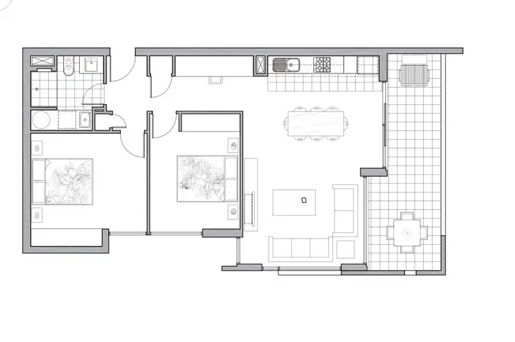 Floorplan of Homely apartment listing, A208/460 Victoria Street, Brunswick VIC 3056