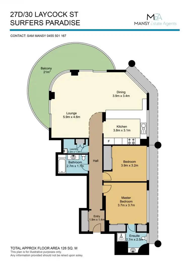 Floorplan of Homely apartment listing, 27d/30 Laycock Street, Surfers Paradise QLD 4217