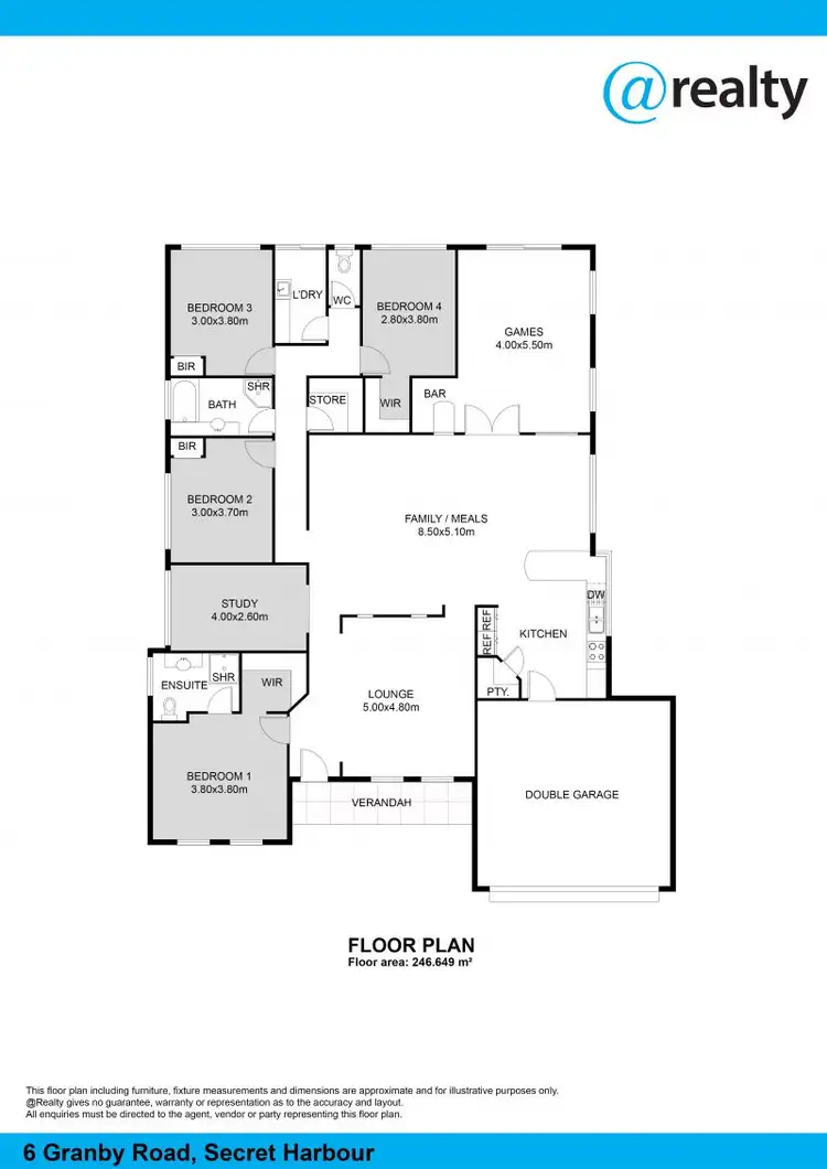 Floorplan of Homely house listing, 6 Granby Road, Secret Harbour WA 6173