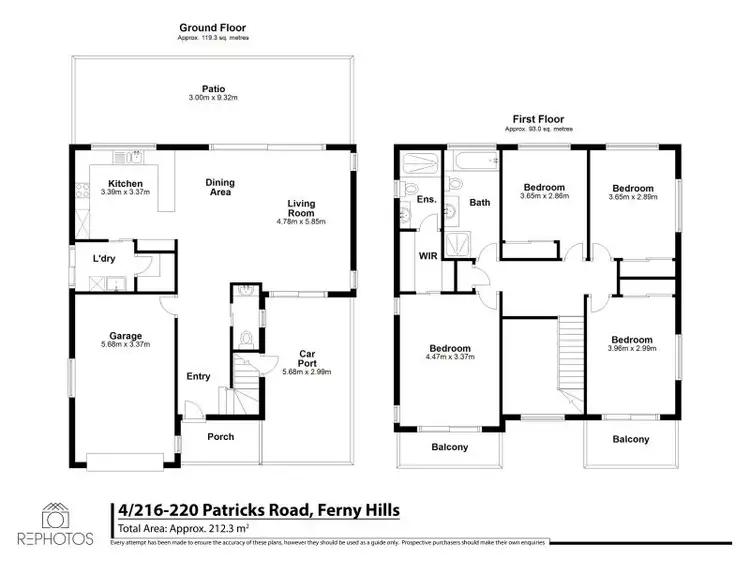 Floorplan of Homely townhouse listing, 4/220 Patricks Road, Ferny Hills QLD 4055