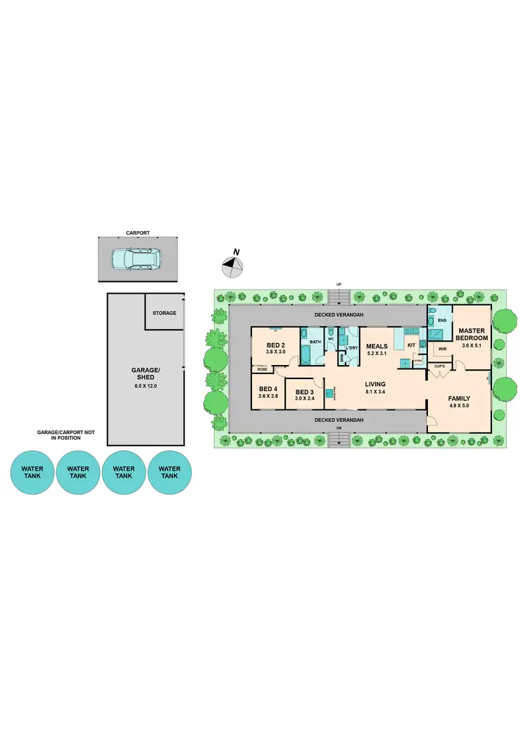 Floorplan of Homely rural property listing, 515 West Road, Pyalong VIC 3521