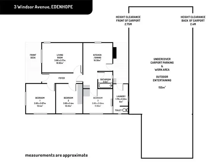 Floorplan of Homely house listing, 3 Windsor Avenue, Edenhope VIC 3318