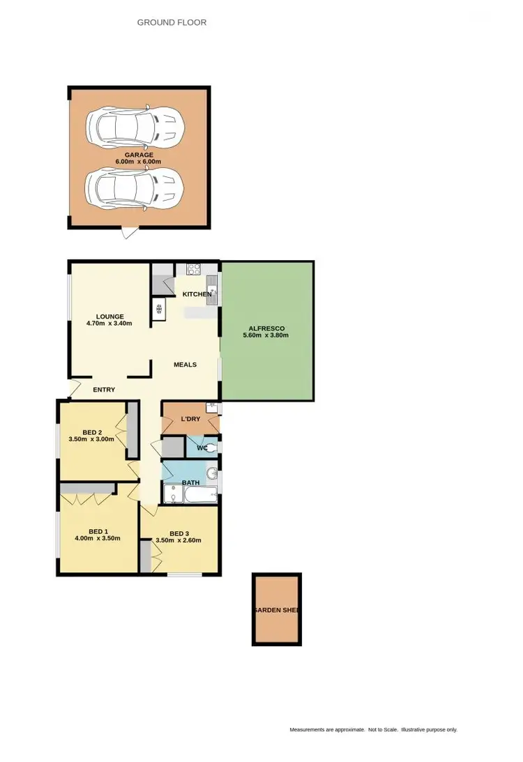 Floorplan of Homely house listing, 6 Erica Court, Thurgoona NSW 2640