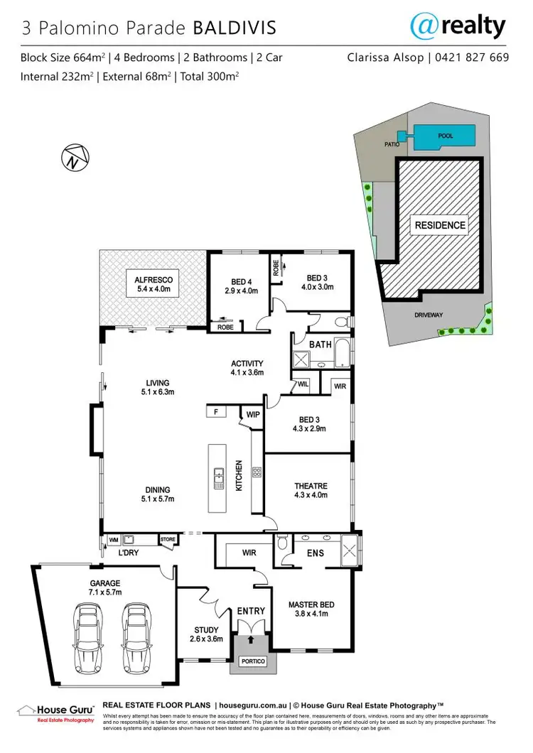 Floorplan of Homely house listing, 3 Palomino Parade, Baldivis WA 6171