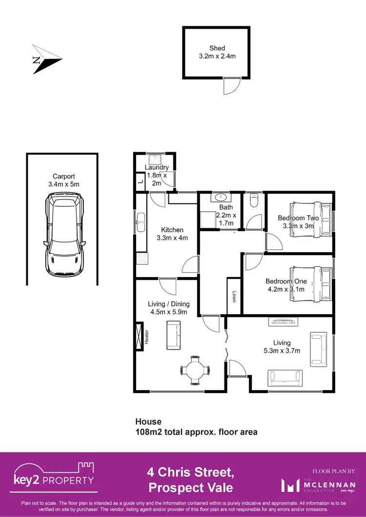 Floorplan of Homely house listing, 4 Chris Street, Prospect Vale TAS 7250