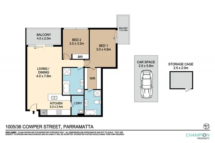Floorplan of Homely apartment listing, 1005/36 Cowper St, Parramatta NSW 2150