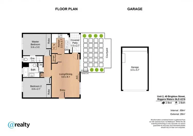 Floorplan of Homely apartment listing, 2/49 Brighton Street, Biggera Waters QLD 4216