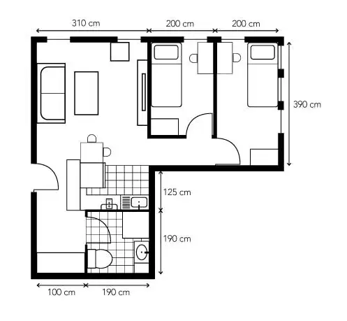 Floorplan of Homely unit listing, 306/23 King William Street, Adelaide SA 5000