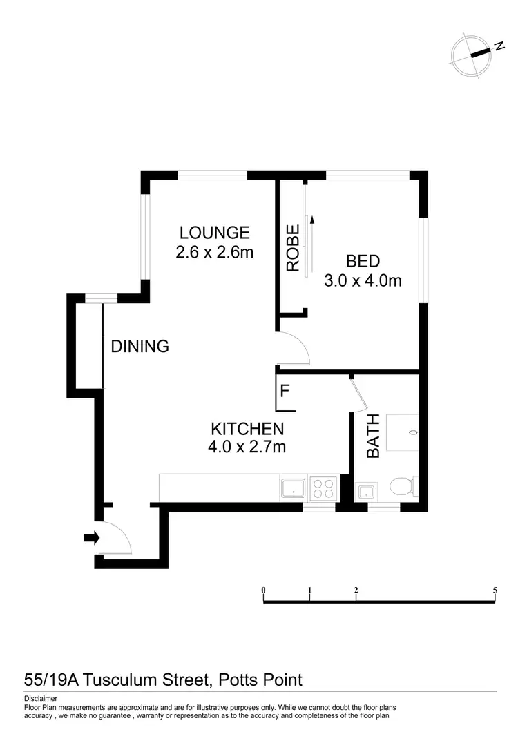 Floorplan of Homely apartment listing, 55/19A Tusculum Street, Potts Point NSW 2011