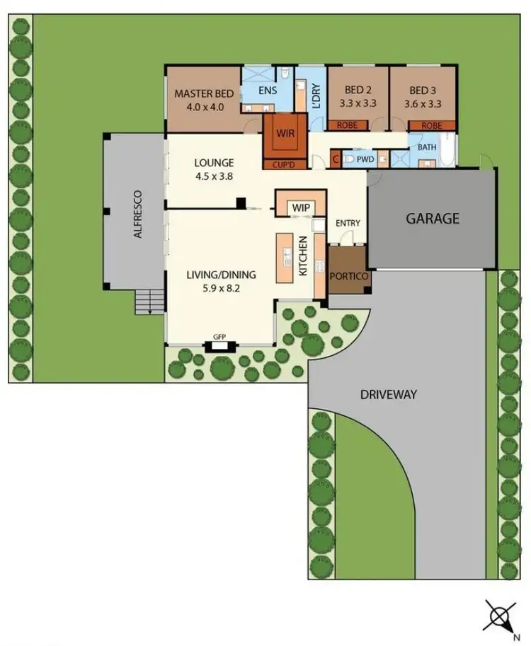 Floorplan of Homely house listing, 8 Glenhuntly Court, Warragul VIC 3820