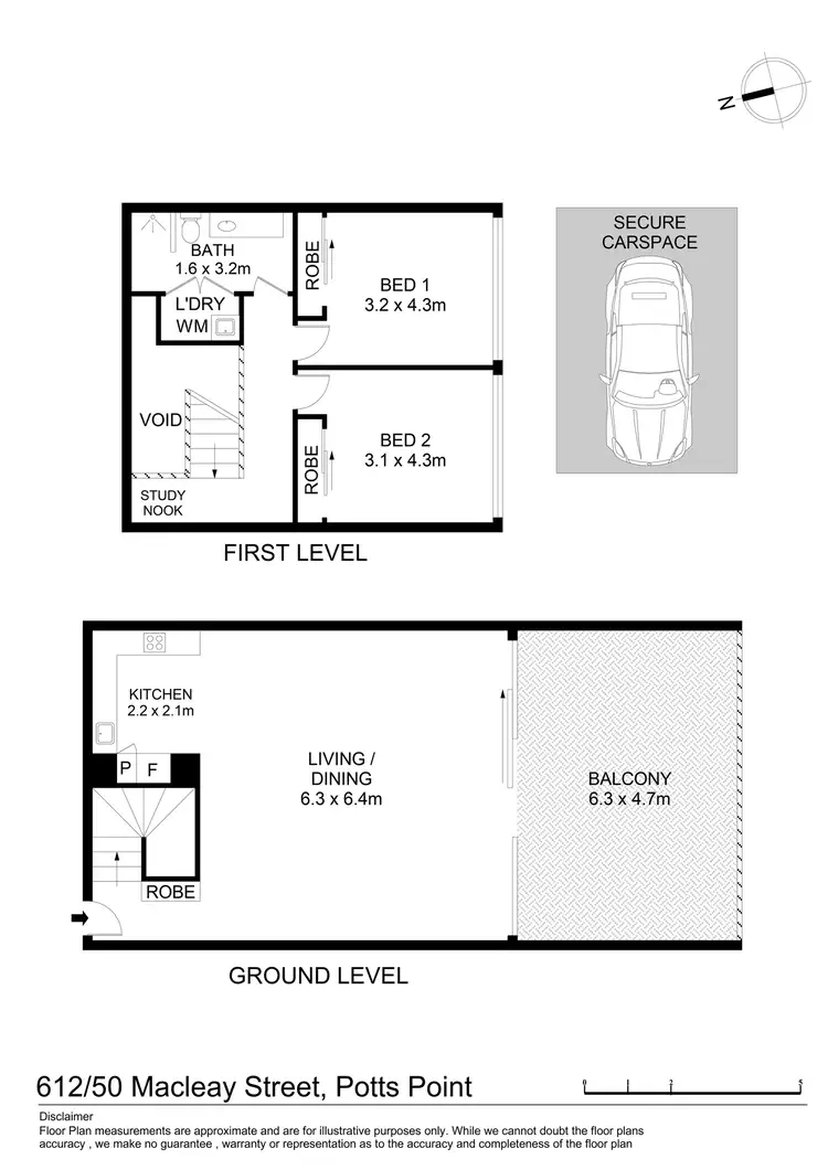 Floorplan of Homely apartment listing, 612/50 Macleay Street, Potts Point NSW 2011