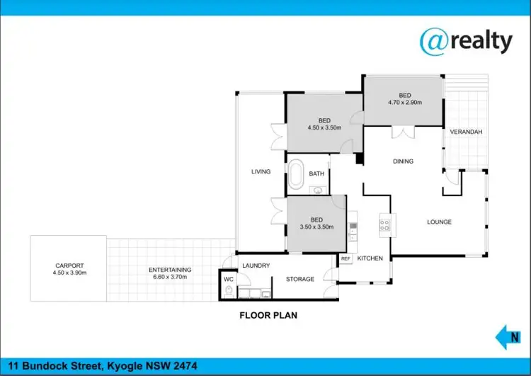 Floorplan of Homely house listing, 11 Bundock Street, Kyogle NSW 2474