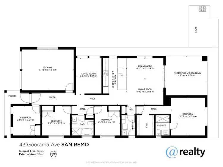 Floorplan of Homely house listing, 43 Goorama Avenue, San Remo NSW 2262