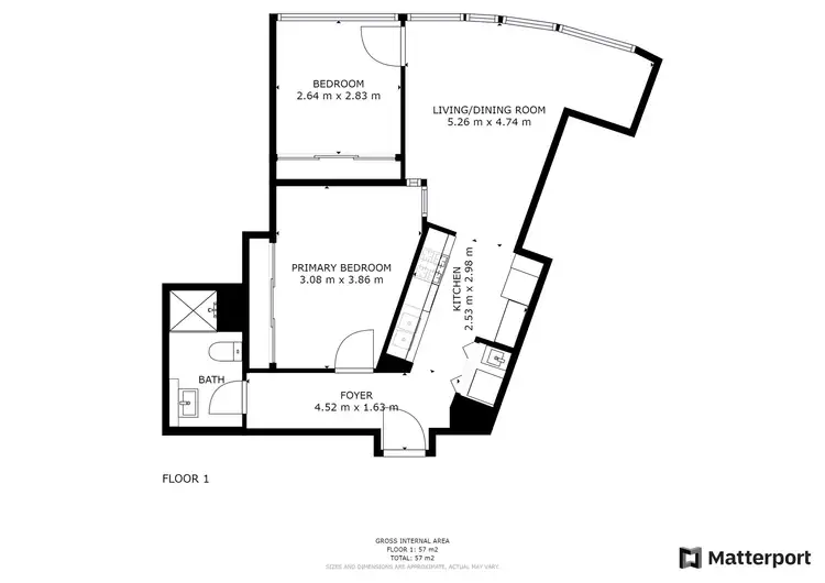 Floorplan of Homely apartment listing, 810/222 Margaret Street, Brisbane City QLD 4000