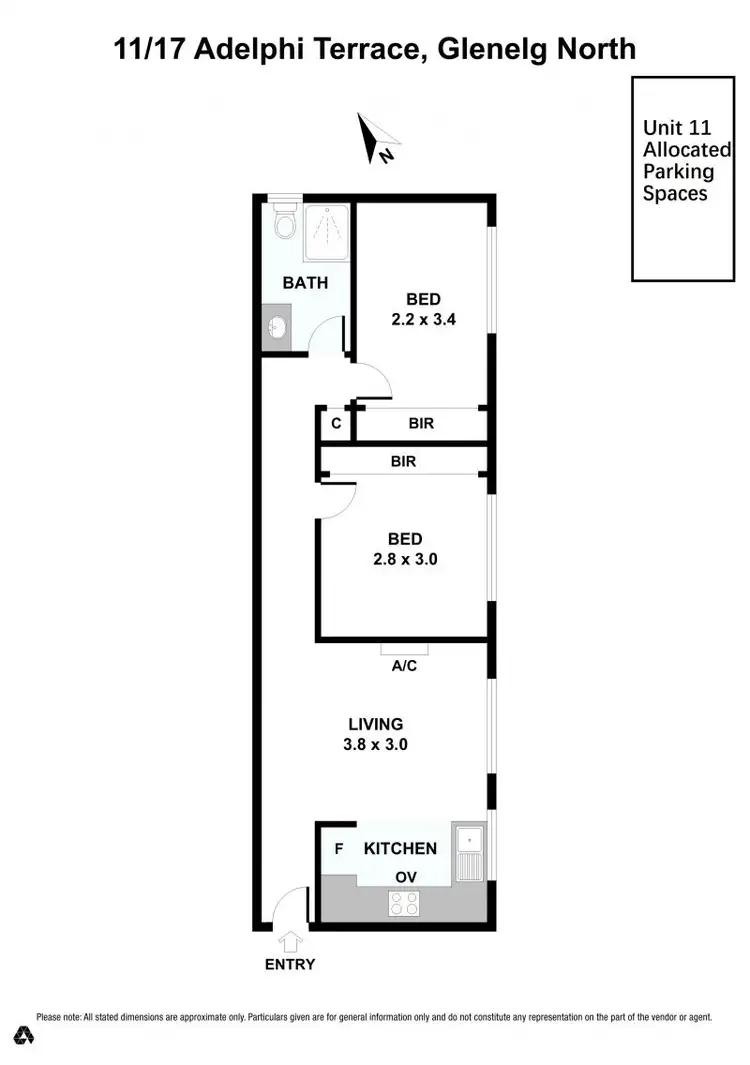 Floorplan of Homely unit listing, 11/17 Adelphi Terrace, Glenelg North SA 5045
