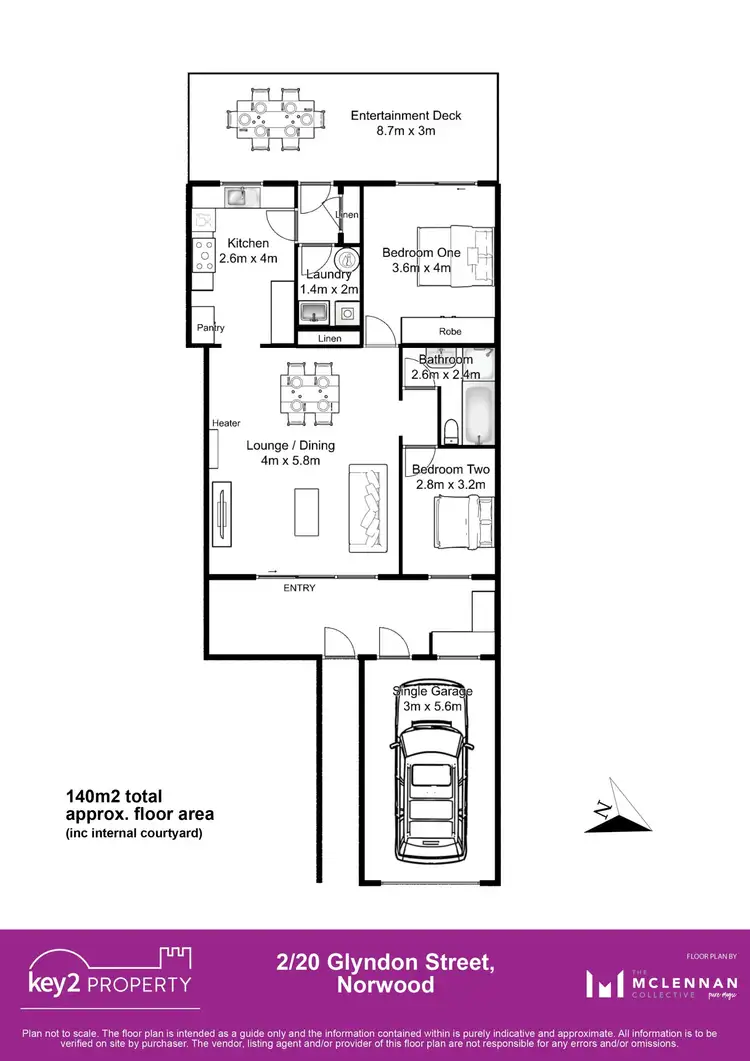 Floorplan of Homely unit listing, 2/20 Glyndon Court, Norwood TAS 7250