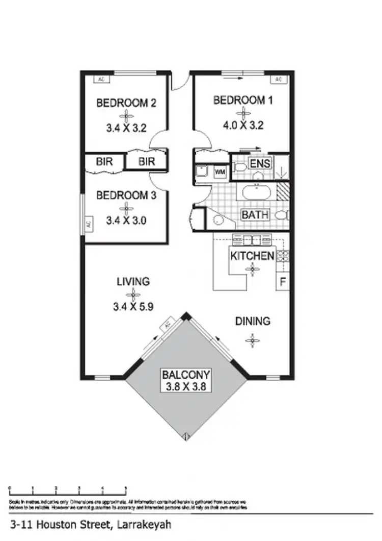 Floorplan of Homely unit listing, 3/11 Houston Street, Larrakeyah NT 820