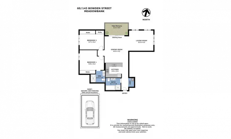 Floorplan of Homely apartment listing, 60/143 Bowden Street, Meadowbank NSW 2114