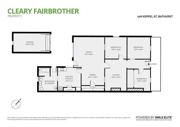 Floorplan of Homely house listing, 106 Keppel Street, Bathurst NSW 2795