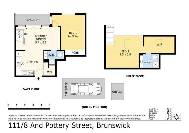 Floorplan of Homely apartment listing, 111/8 Pottery Court, Brunswick VIC 3056