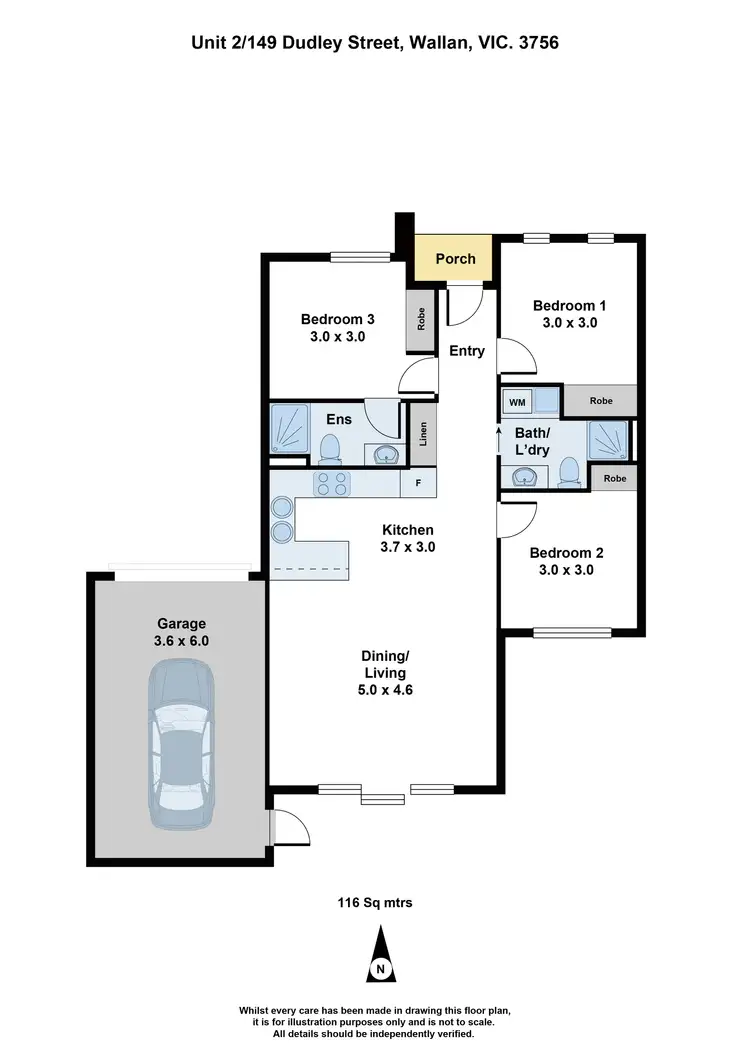 Floorplan of Homely unit listing, 2/149 Dudley Street, Wallan VIC 3756