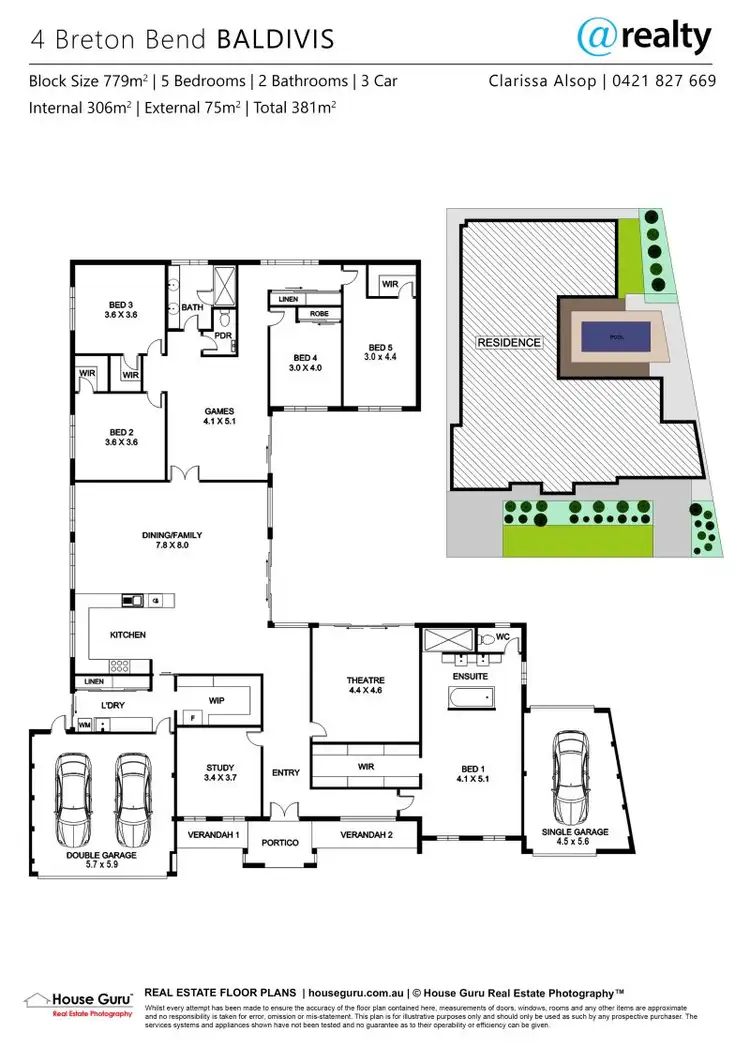 Floorplan of Homely house listing, 4 Breton Bend, Baldivis WA 6171