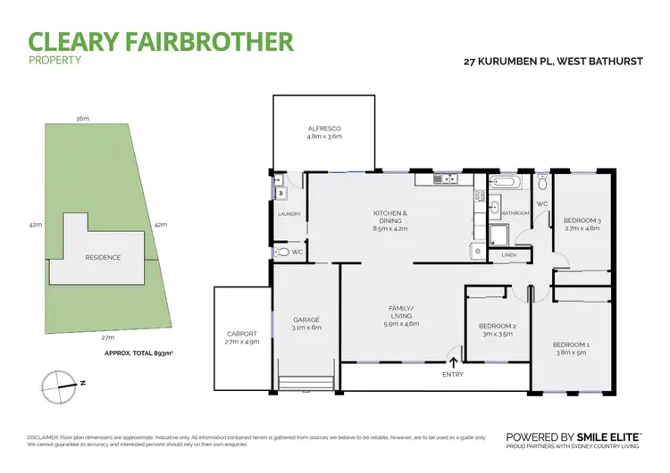 Floorplan of Homely house listing, 27 Kurumben Place, West Bathurst NSW 2795
