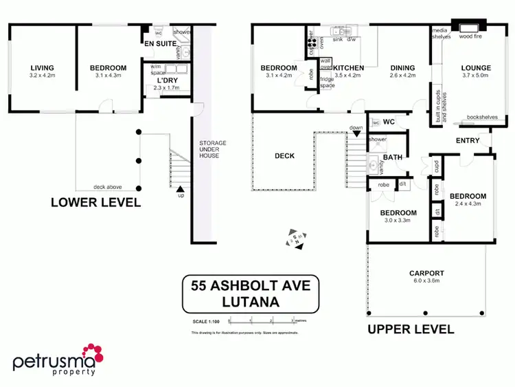 Floorplan of Homely house listing, 55 Ashbolt Crescent, Lutana TAS 7009