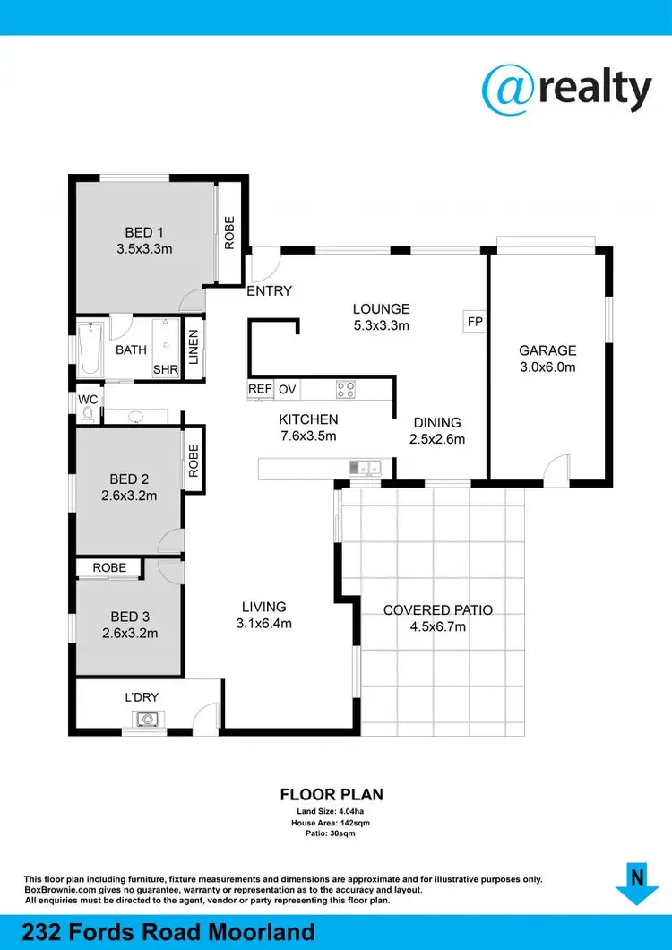 Floorplan of Homely rural property listing, 232 Fords Road, Moorland NSW 2443