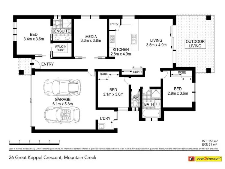 Floorplan of Homely house listing, 26 Great Keppel Crescent, Mountain Creek QLD 4557