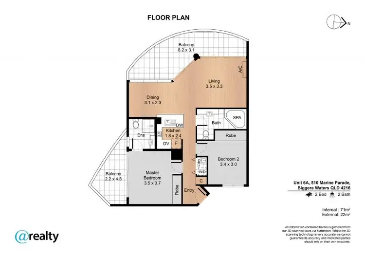 Floorplan of Homely apartment listing, 6a/510 Marine Parade, Biggera Waters QLD 4216