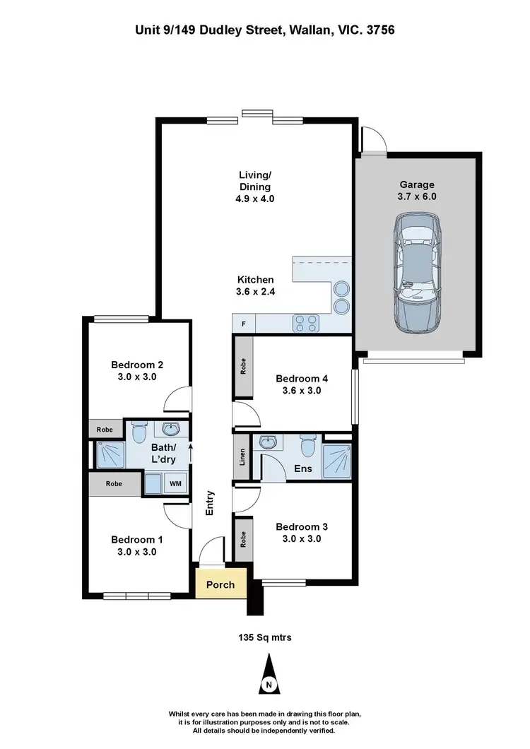 Floorplan of Homely unit listing, 9/149 Dudley Street, Wallan VIC 3756