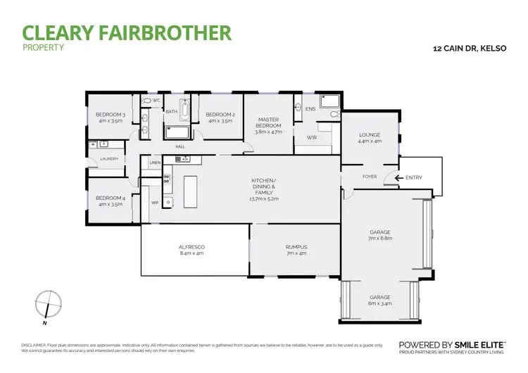 Floorplan of Homely house listing, 12 Cain Drive, Kelso NSW 2795